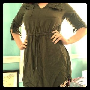 Forrest Green Tunic Style Dress w/ Pockets